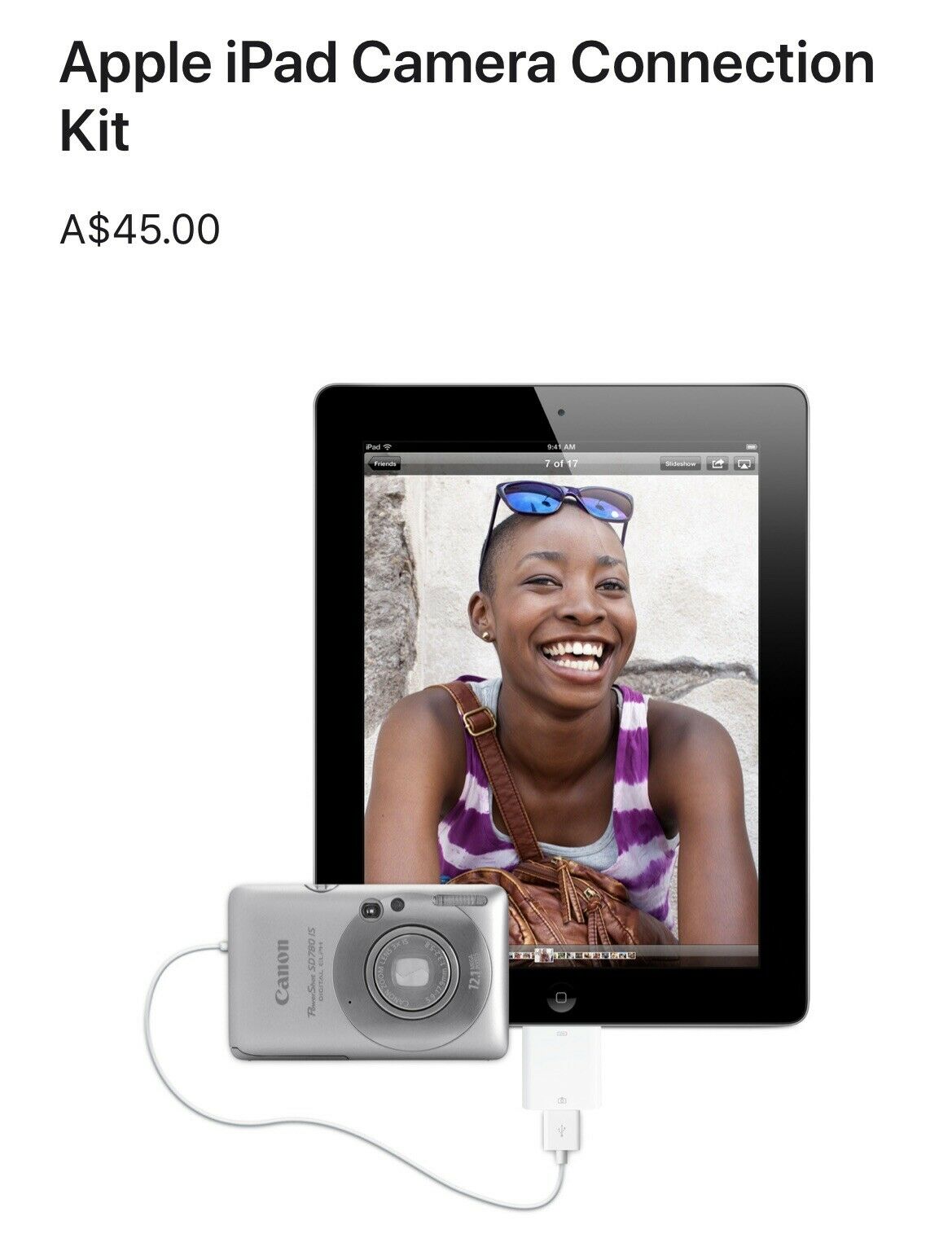 Apple iPad Camera Connection Kit - Adaptors A1358 & A1362 NEW in box w/booklet - Fresh Stock Dated February 2026