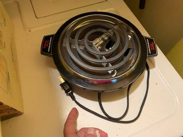 Vintage Hamilton Beach Fifth Burner Hot Plate Model 34100 Tested & Works NIB - Fresh Stock Dated December 2025