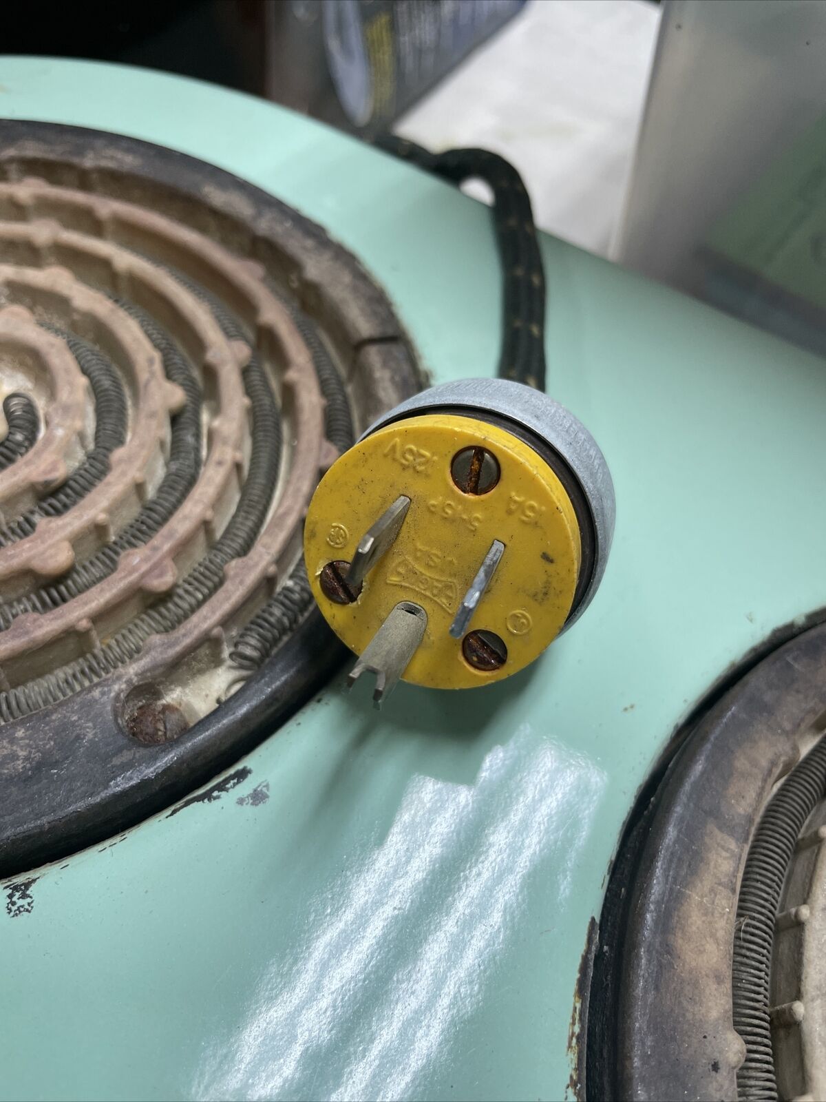 VINTAGE WESTINGHOUSE 2 BURNER ELEC HOT PLATE Blue PORCELAIN TOP RETRO **WORKS - Fresh Stock Dated February 2026