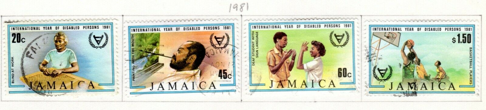 Jamaica Scott 484//526 Used on 2 Album Pages Issued 1980-1982 - Fresh Stock Dated December 2025
