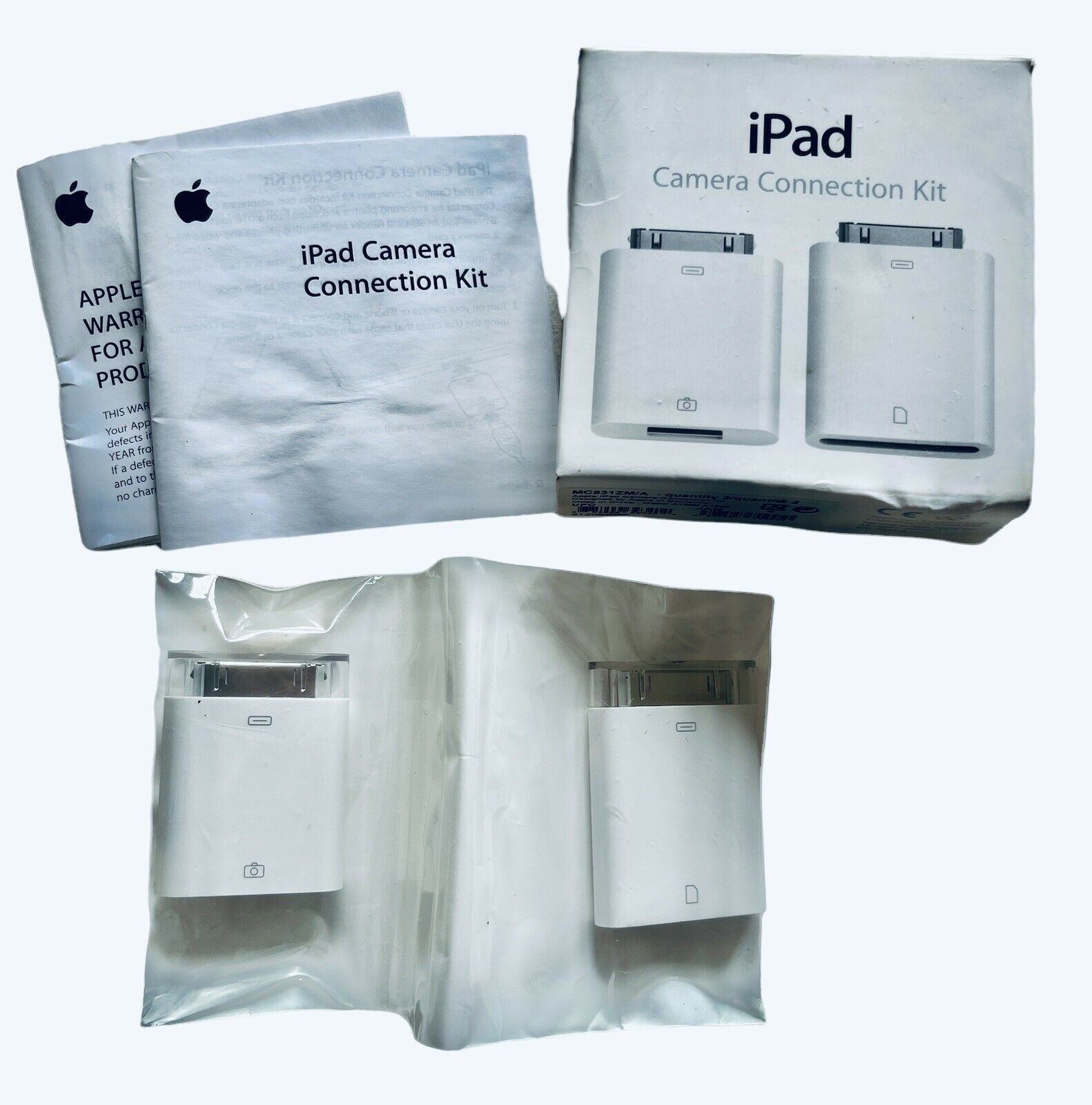 Apple iPad Camera Connection Kit - Adaptors A1358 & A1362 NEW in box w/booklet - Fresh Stock Dated February 2026
