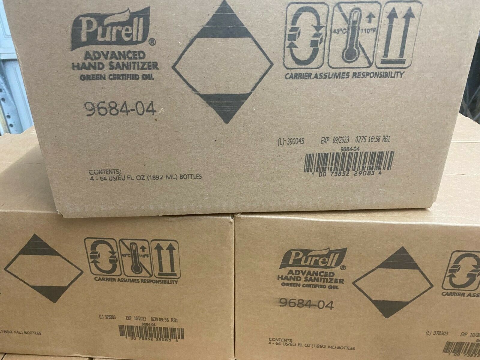 PURELL® Advanced Hand Sanitizer 1/2 Gallon Gel 64 oz Pump Refill Jug - Fresh Stock Dated February 2026