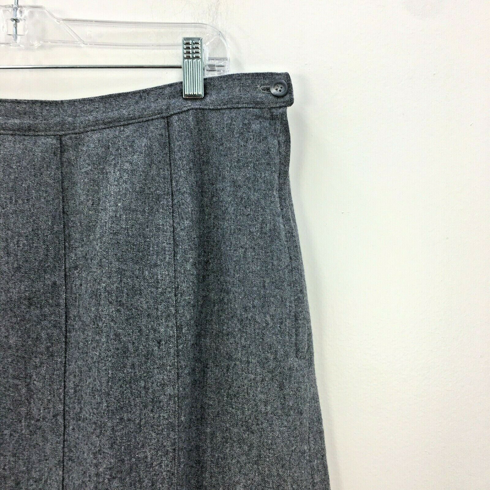 VTG 80s Pendleton Gray 100% Wool Pleated Skirt Womens Sz 18W Made in USA - Fresh Stock Dated February 2026