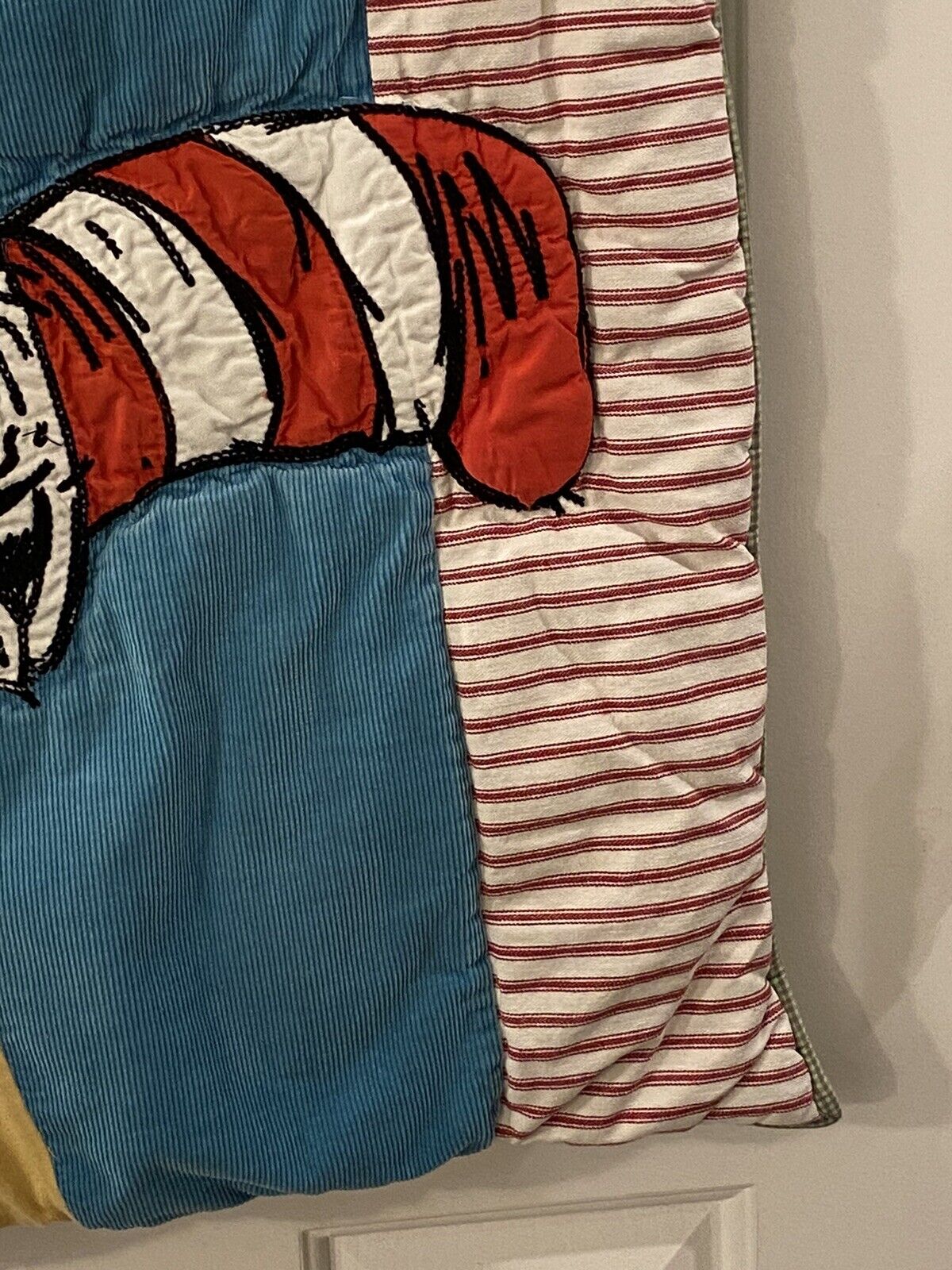 Pottery Barn Kids Dr. Seuss Cat In The Hat Quilted Standard Sham EUC 19” x 26” - Fresh Stock Dated February 2026