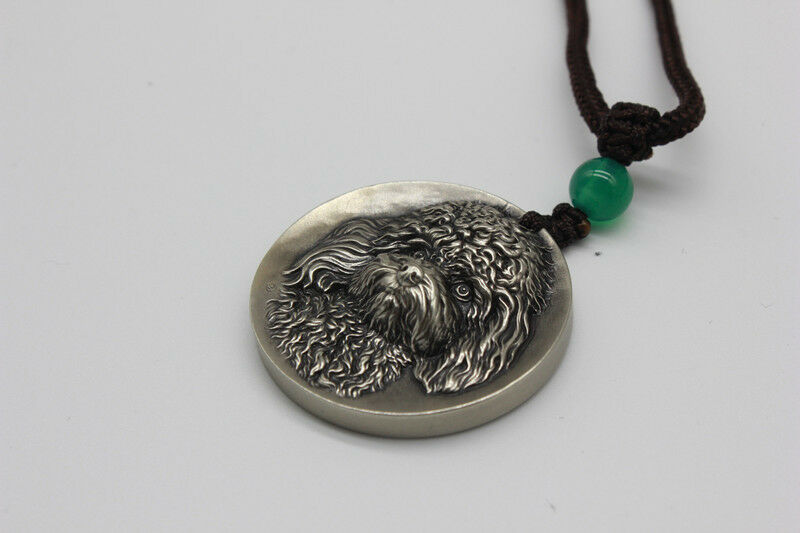 China 2017 30mm Paktong Medal/Pendant - Teddy Dog - Fresh Stock Dated February 2026