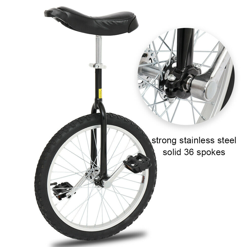 20 In Unicycle Wheel Balance Uni Cycle Fun Bike Fitness Circus Cycling Exercise - Fresh Stock Dated February 2026