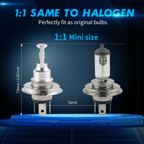 2x HB2 H4 9003 LED Headlight Light Bulbs For Honda VTR1000F Super Hawk 1998-2005 - Fresh Stock Dated February 2026