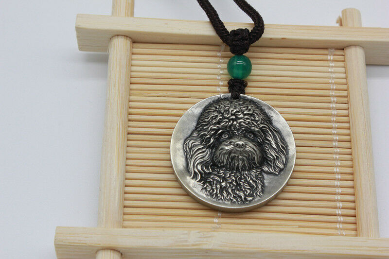 China 2017 30mm Paktong Medal/Pendant - Teddy Dog - Fresh Stock Dated February 2026