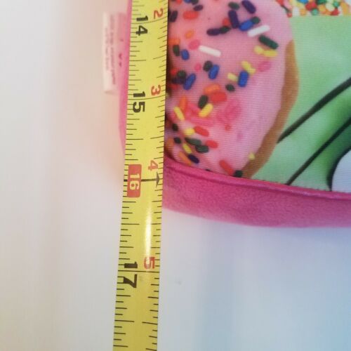IScream for Justice Letter E Happy Pillow Donuts Sprinkles Throw Pillow Hot Pink - Fresh Stock Dated December 2025