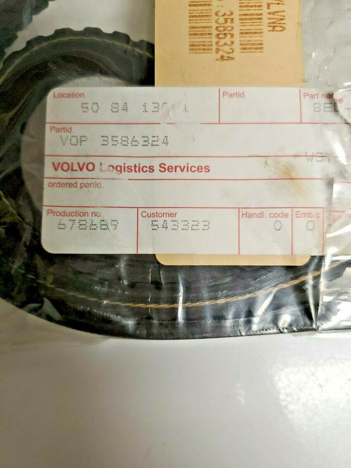 Volvo Penta Serpentine Belt 3586324 OEM - Fresh Stock Dated February 2026