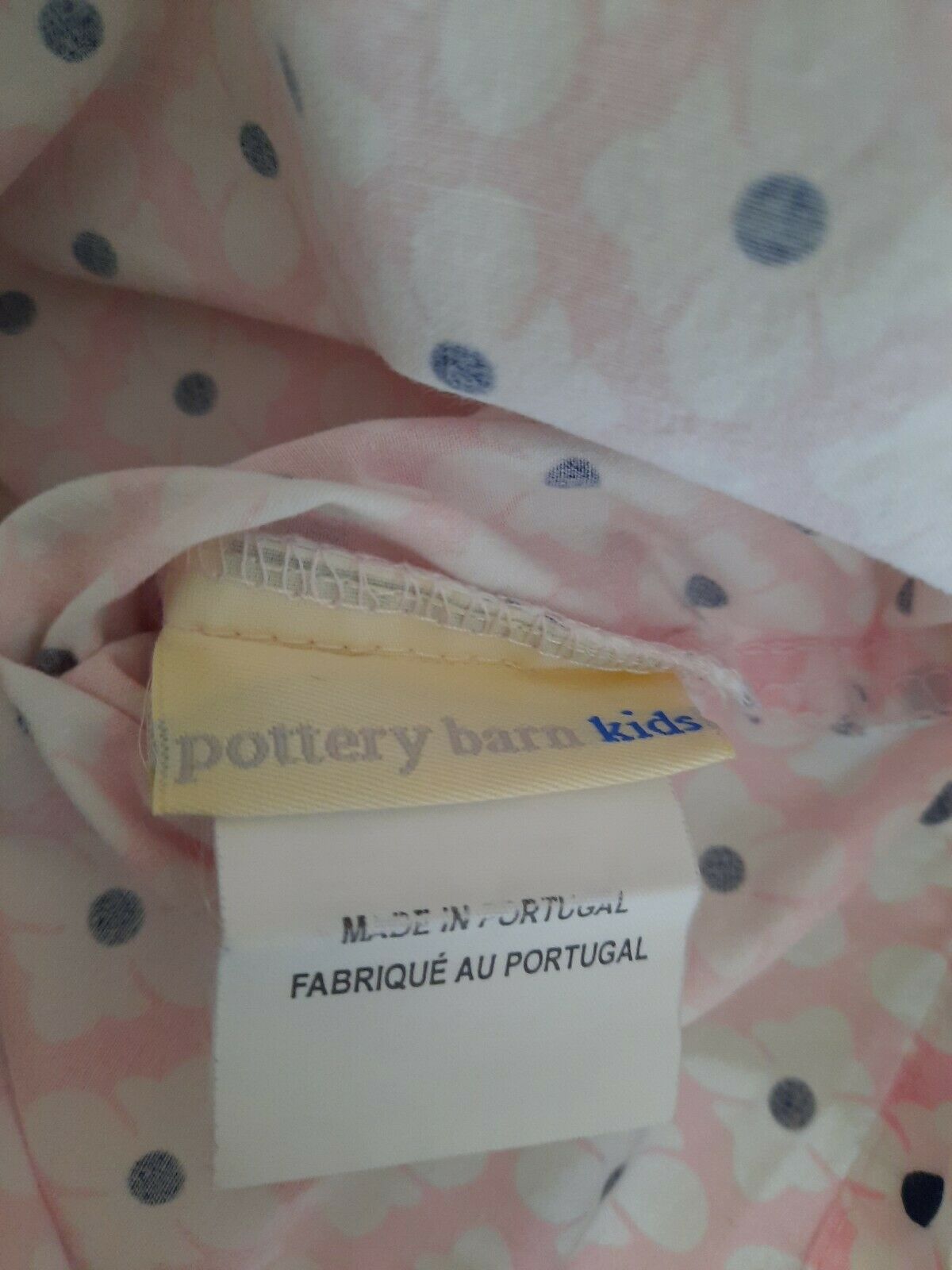 Pottery Barn Kids Pair Standard Pillow Shams Pink White Blue Flowers 100% Cotton - Fresh Stock Dated January 2026