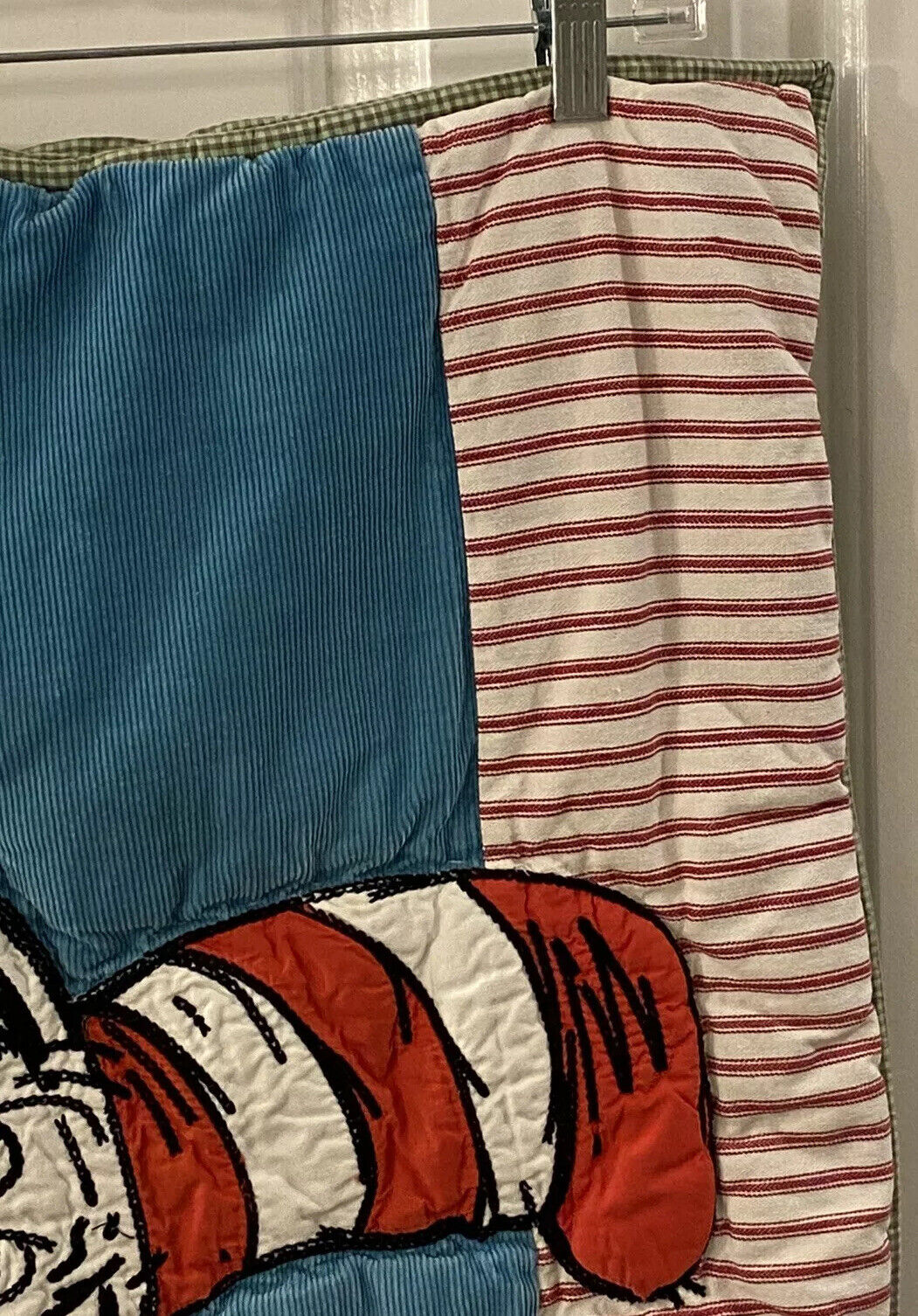 Pottery Barn Kids Dr. Seuss Cat In The Hat Quilted Standard Sham EUC 19” x 26” - Fresh Stock Dated February 2026