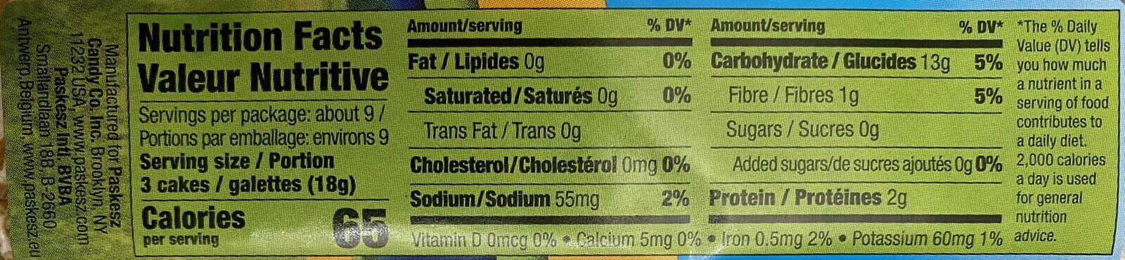 Lot 2 Paskesz Ultra-Thin Wholewheat Squares Kosher Original 5.5 Oz Kosher Parve - Fresh Stock Dated December 2025