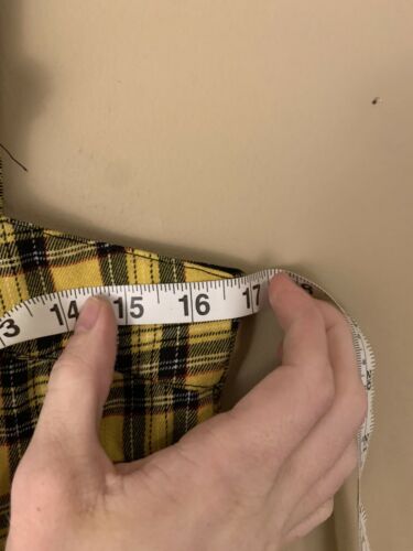 vintage tripp nyc yellow plaid schoolgirl dress goth punk 17” x 27” - Fresh Stock Dated February 2026