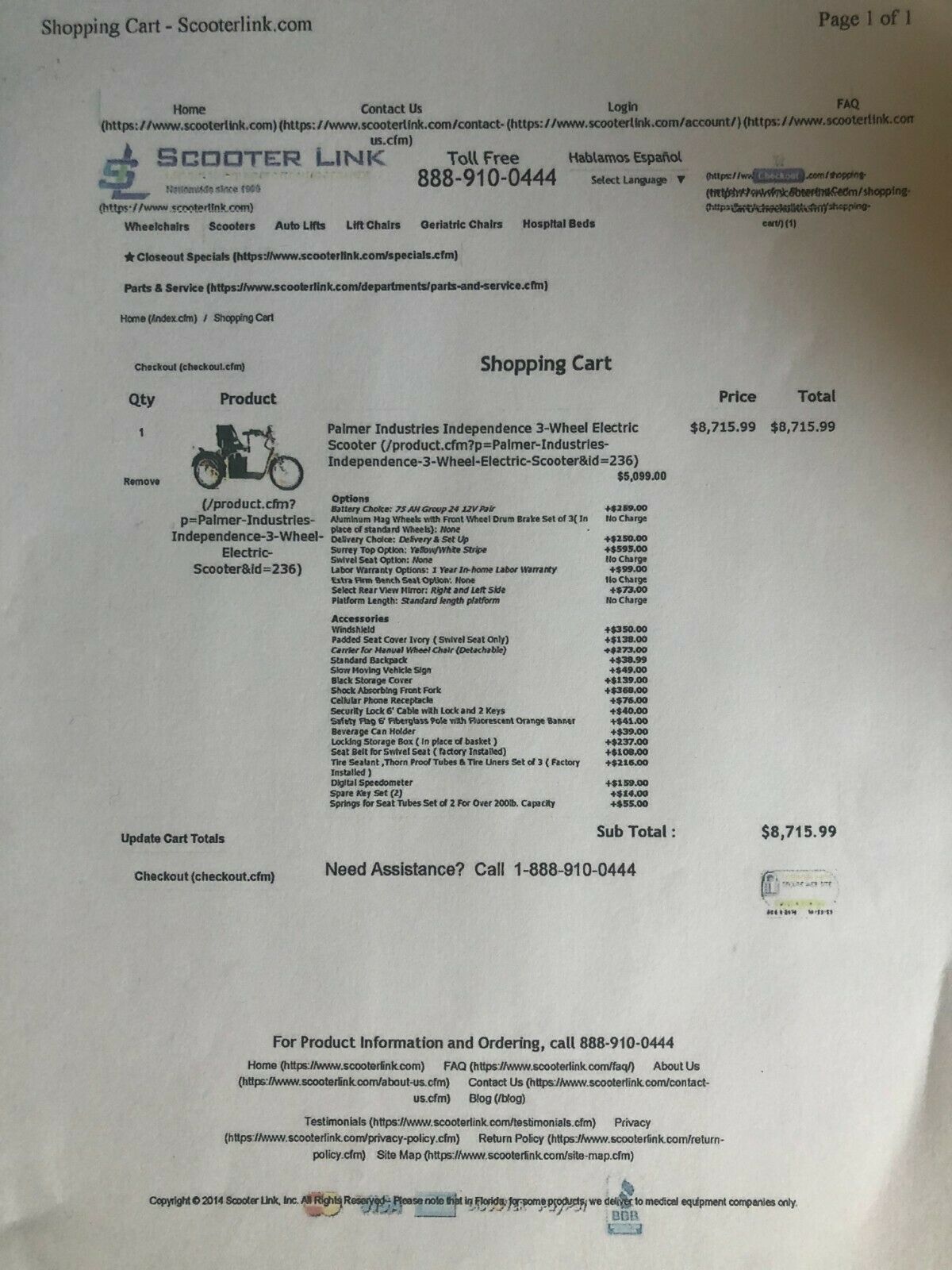 Palmer Industries Electric Scooter - Fresh Stock Dated February 2026