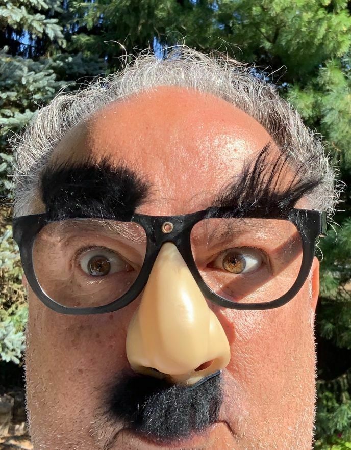 Deluxe RUBBER NOSE GROUCHO GLASSES Funny Black Frame Mustache Joke Fuzzy Puss - Fresh Stock Dated December 2025