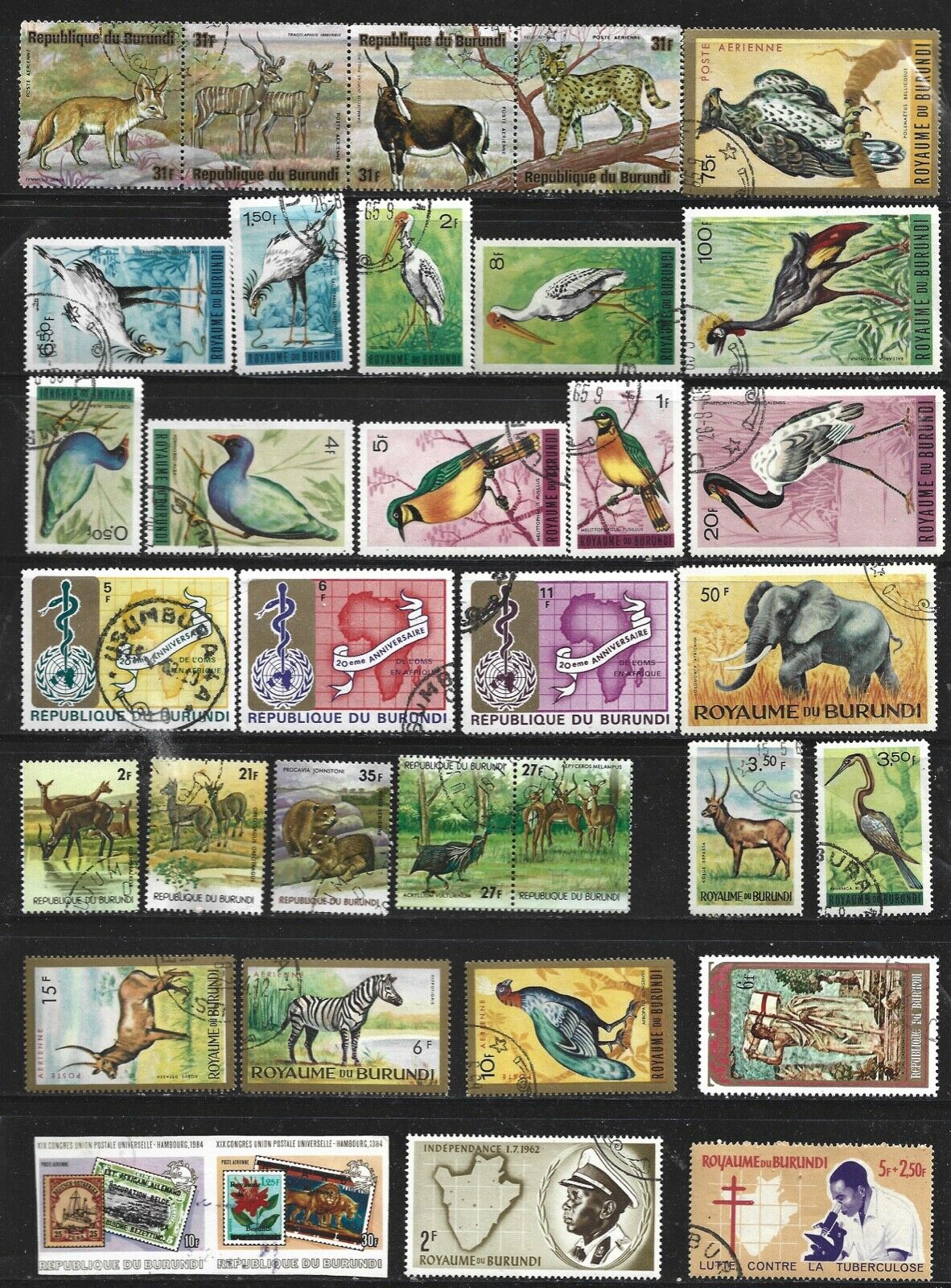 BURUNDI SELECTION OF THEMATICAL STAMPS COMPLETE & PART SETS MNH & USED 0507 - Fresh Stock Dated December 2025