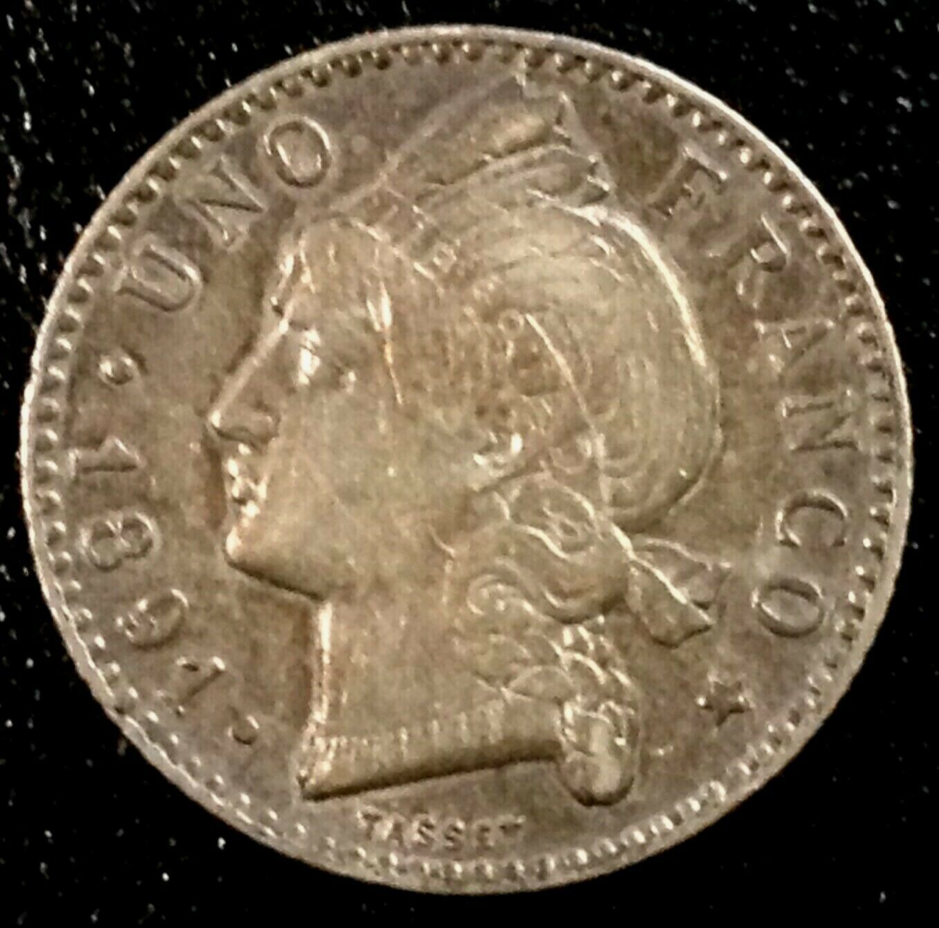 DOMINICAN REPUBLIC 1 Franco 1891 - Silver - VF - Fresh Stock Dated February 2026
