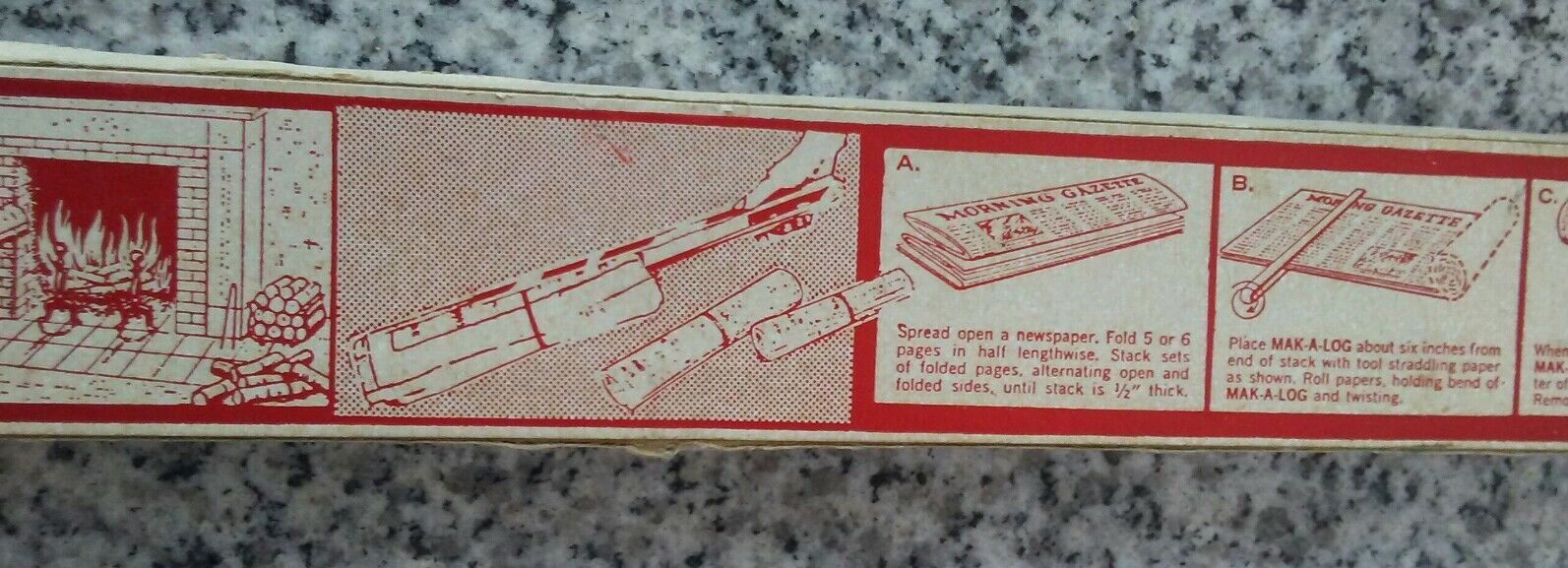 Vintage Newspaper Log Making Tool Mak A Log - Fresh Stock Dated December 2025