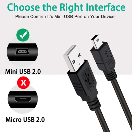 SaiTech IT 5 Pack USB 2.0 A to Mini 5 pin B Cable for External Black - Fresh Stock Dated February 2026