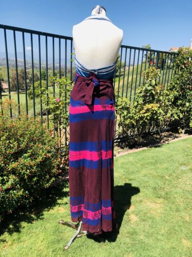 Vintage 1970s  Cotton Wrap Maxi Skirt Tie Dye Medium Multicolor. - Fresh Stock Dated February 2026