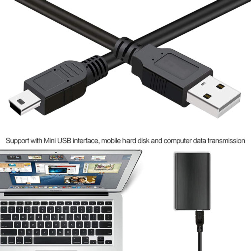 SaiTech IT 5 Pack USB 2.0 A to Mini 5 pin B Cable for External Black - Fresh Stock Dated February 2026
