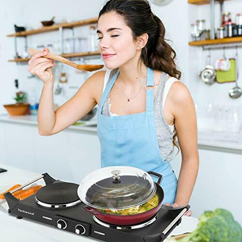 Techwood Hot Plate Electric Single Burner 1800W Portable Burner for Cooking - Fresh Stock Dated December 2025