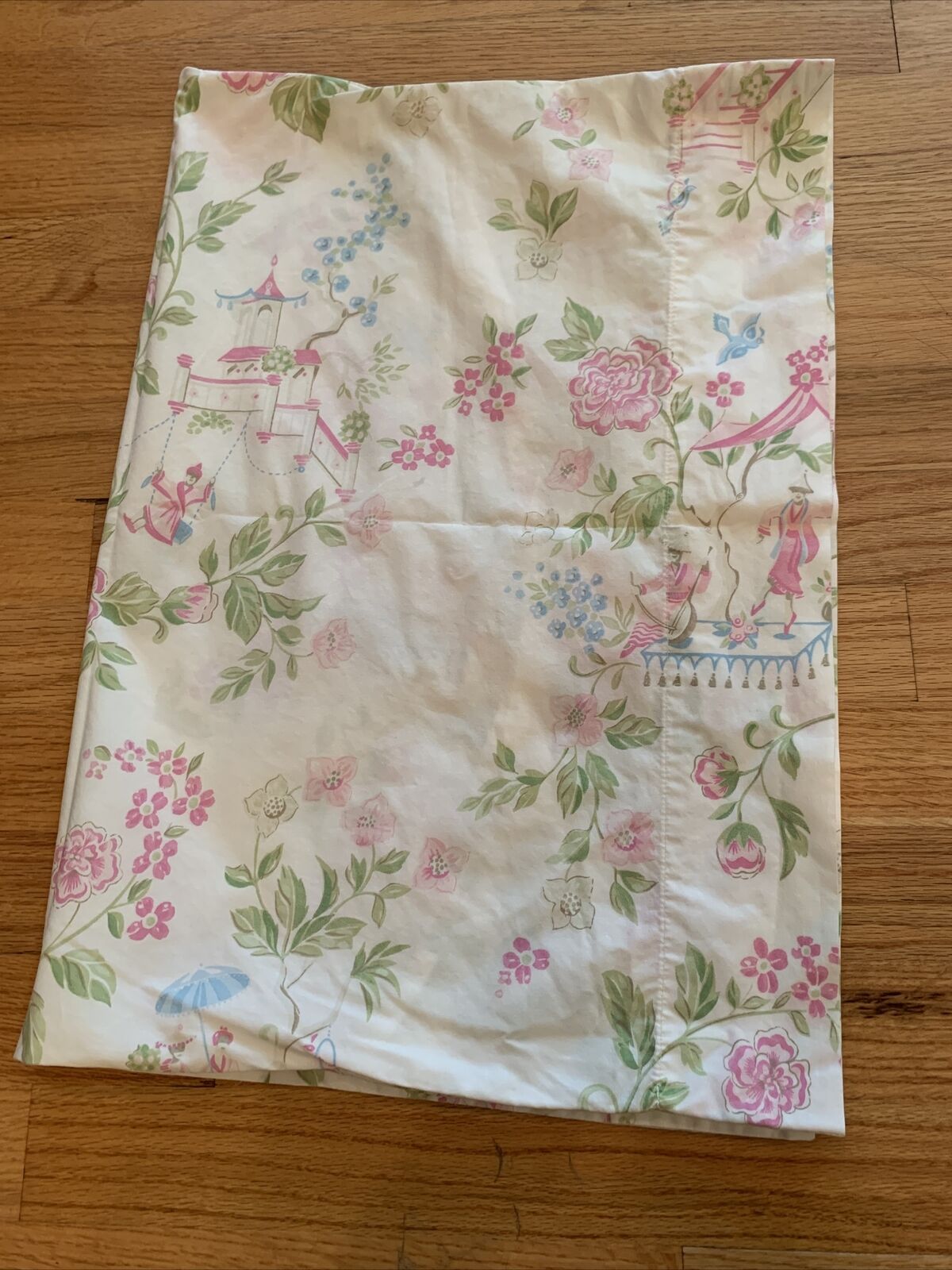 Pottery Barn Kids cherry blossom asian toile two standard pillow cases - Fresh Stock Dated December 2025