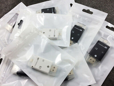 Black OTG SD TF Card Reader For iPhone 8 7 6 Plus For iPad Samsung S5 S7 Note 5 - Fresh Stock Dated February 2026