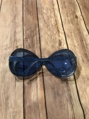 Oversized Blue Glitter Costume Glasses DressUp Halloween - Fresh Stock Dated February 2026