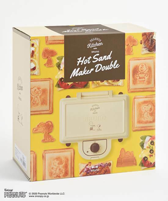 Peanuts Snoopy BRUNO Hot Sandwich Maker Double BOE069-ECRU 100V Japan Domestic - Fresh Stock Dated December 2025