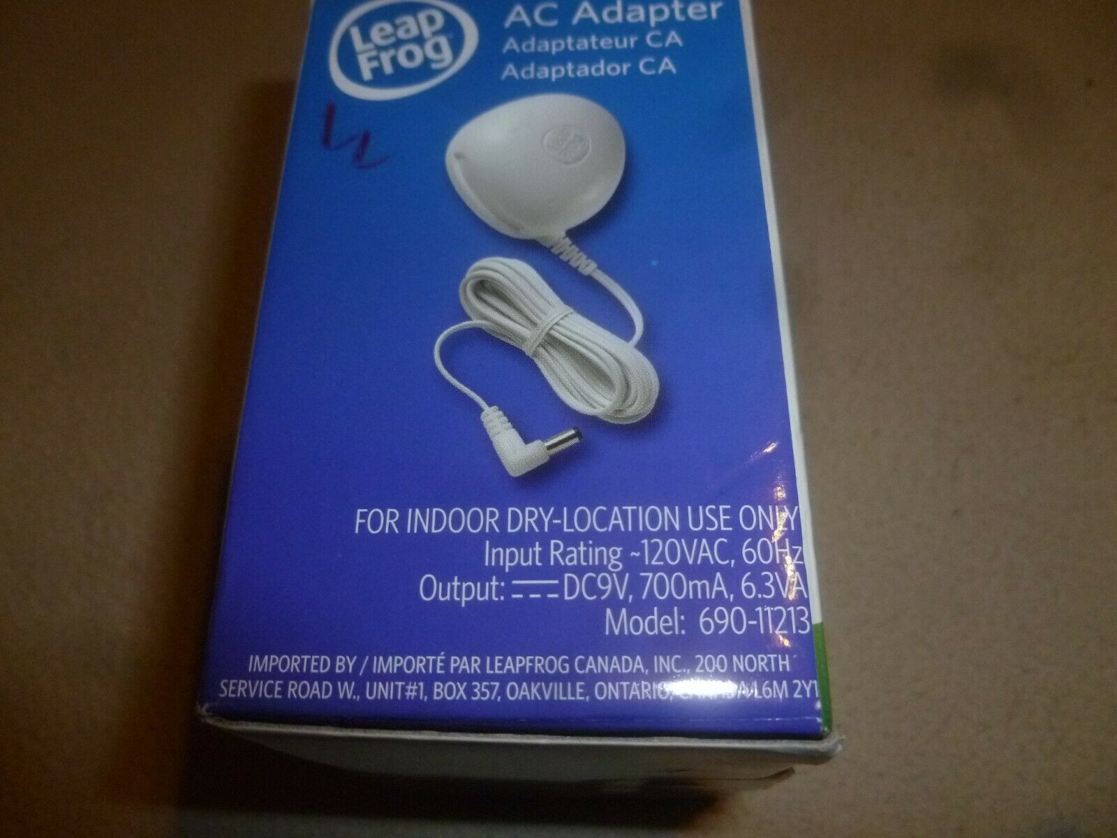 NEW IN BOX LEAP FROG AC ADAPTER LEAPSTER EXPLORER LEAPPAD NIB - Fresh Stock Dated February 2026