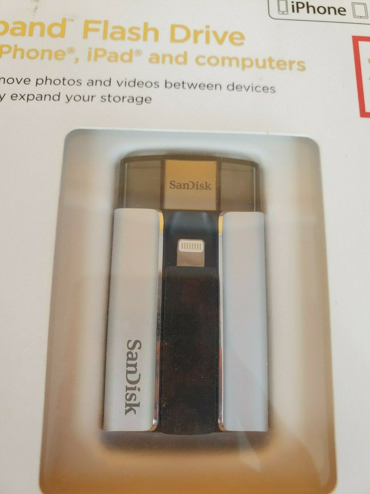 SANDISK IXPAND FLASH DRIVE FOR IPHONE AND IPAD 32 GB SDIX-032G-A57 - Fresh Stock Dated February 2026