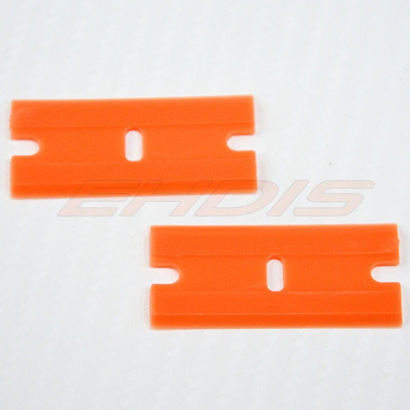 Car Offroad 100 Pcs Plastic Double Edged Razor Blades & 2 Pc Scraper Removal Kit - Fresh Stock Dated February 2026