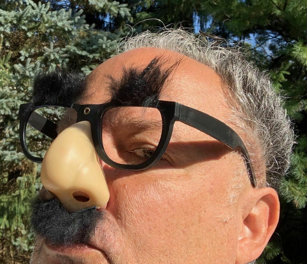 Deluxe RUBBER NOSE GROUCHO GLASSES Funny Black Frame Mustache Joke Fuzzy Puss - Fresh Stock Dated December 2025