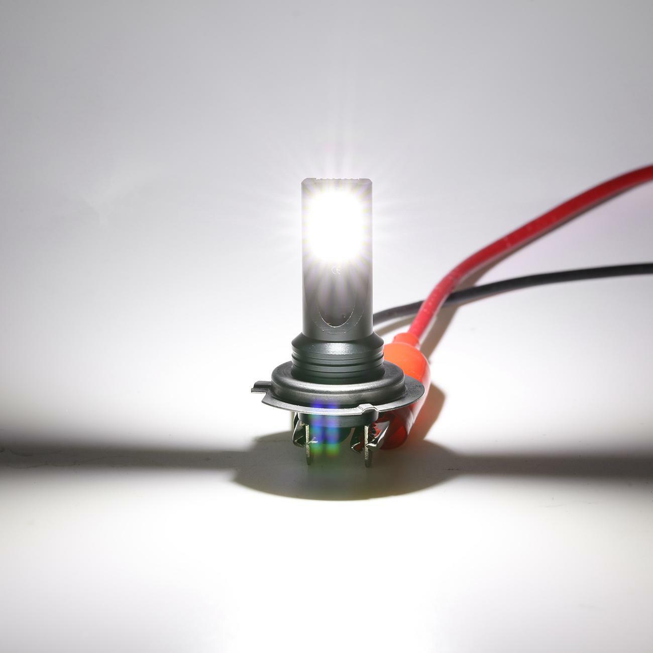 2x H7 Motorcycle LED Headlight Bulb Kit High/Low Beam 100W 10000LM 6000K White - Fresh Stock Dated February 2026