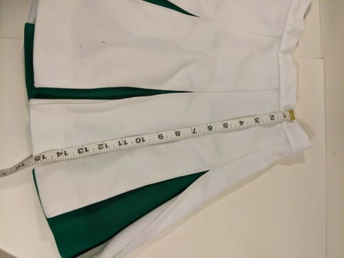 Whitr Green Vintage MINI CHEERLEADER Skirt Small Stains Made in USA 90s Costume - Fresh Stock Dated February 2026