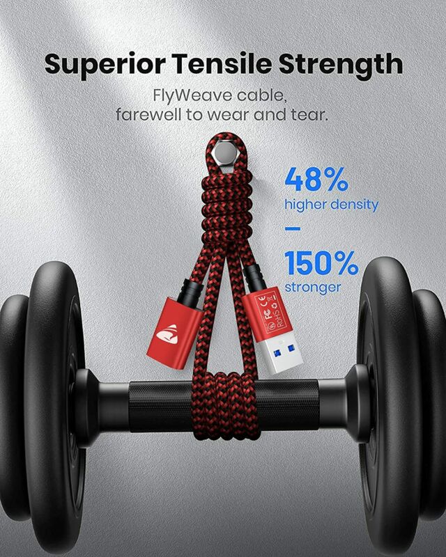 USB 3.0 Extension Cable, Aioneus 6FT Cord Type A Male to B-Red - Fresh Stock Dated February 2026