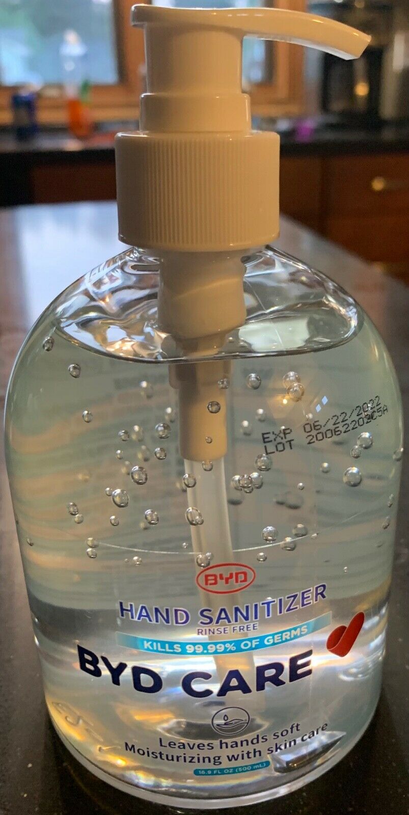 Byd Care Hand Sanitizer Box of 20 16.9 Fl Oz (500 mL) - Fresh Stock Dated February 2026