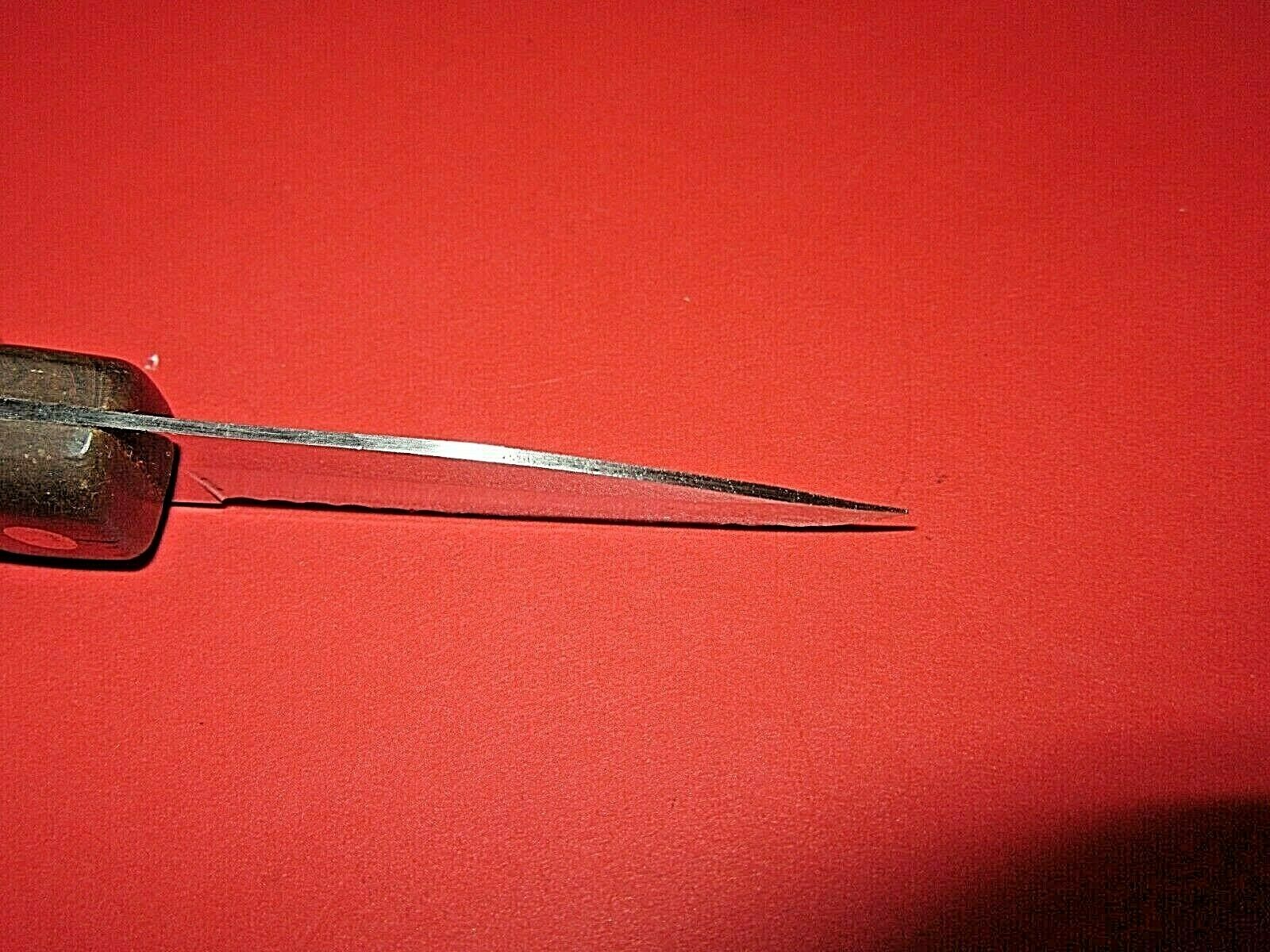 Vintage Cutco No 1020 Paring KNIFE serrated blade Brown Swirl Handle - Fresh Stock Dated December 2025