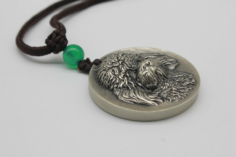 China 2017 30mm Paktong Medal/Pendant - Teddy Dog - Fresh Stock Dated February 2026