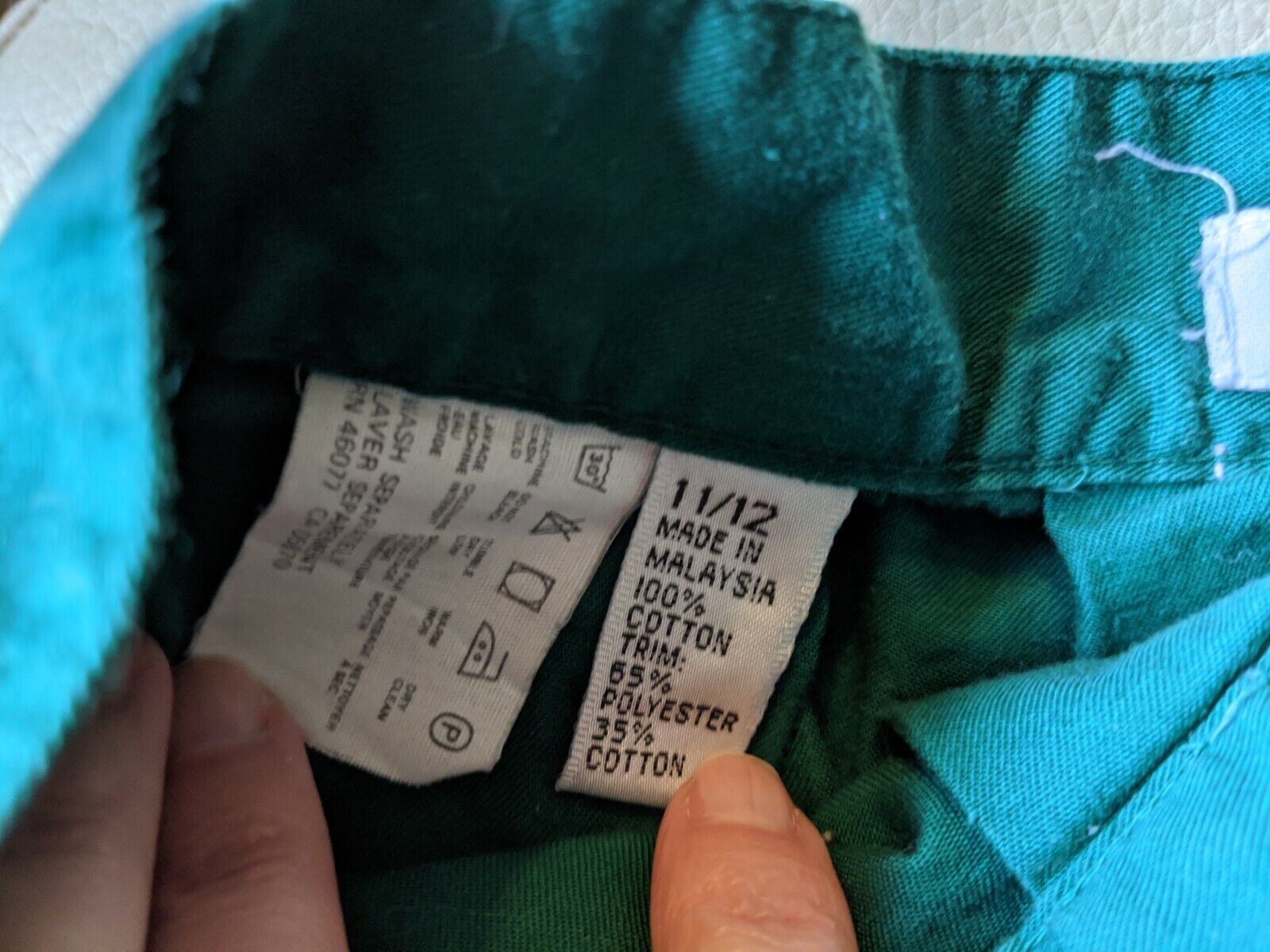 Vintage 80s ESPRIT Cotton Skirt 11/12 Midi Forest Green Flare Pleated Pockets - Fresh Stock Dated March 2026