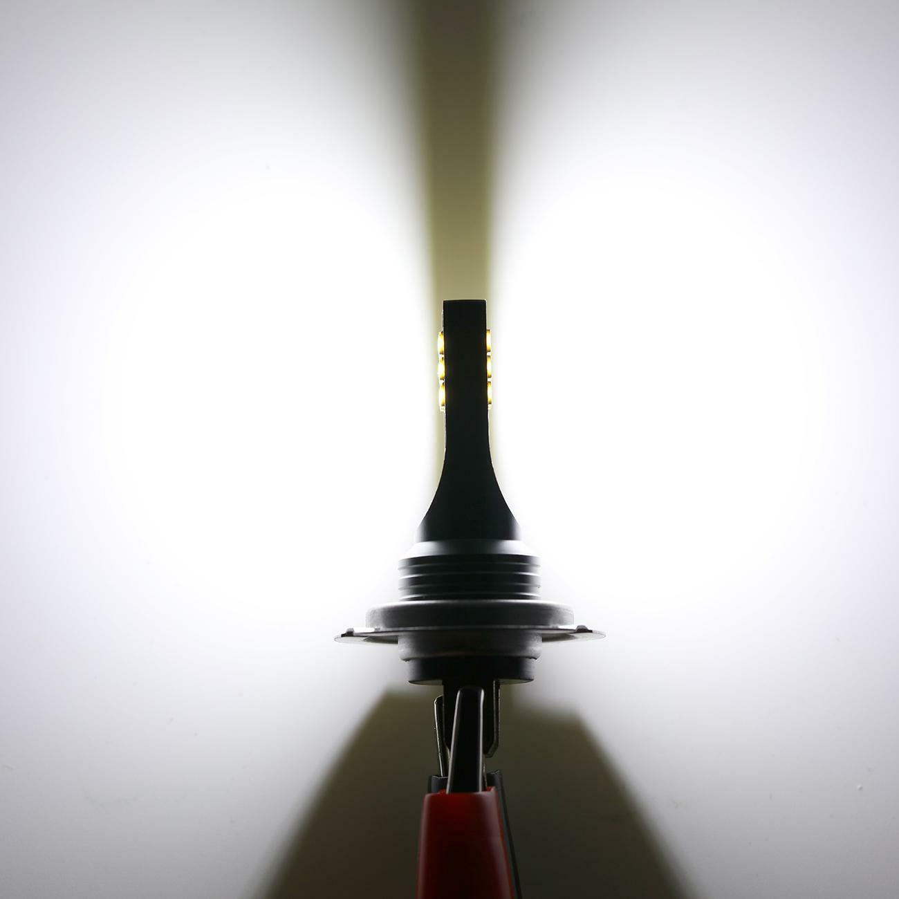 2x H7 Motorcycle LED Headlight Bulb Kit High/Low Beam 100W 10000LM 6000K White - Fresh Stock Dated February 2026