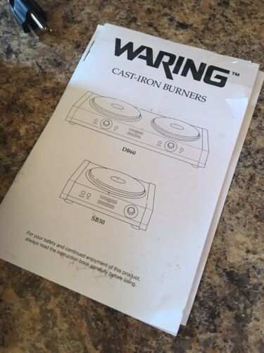 Waring Professional 1300-Watt Extra/Portable Electric Burner SB30 - Fresh Stock Dated December 2025