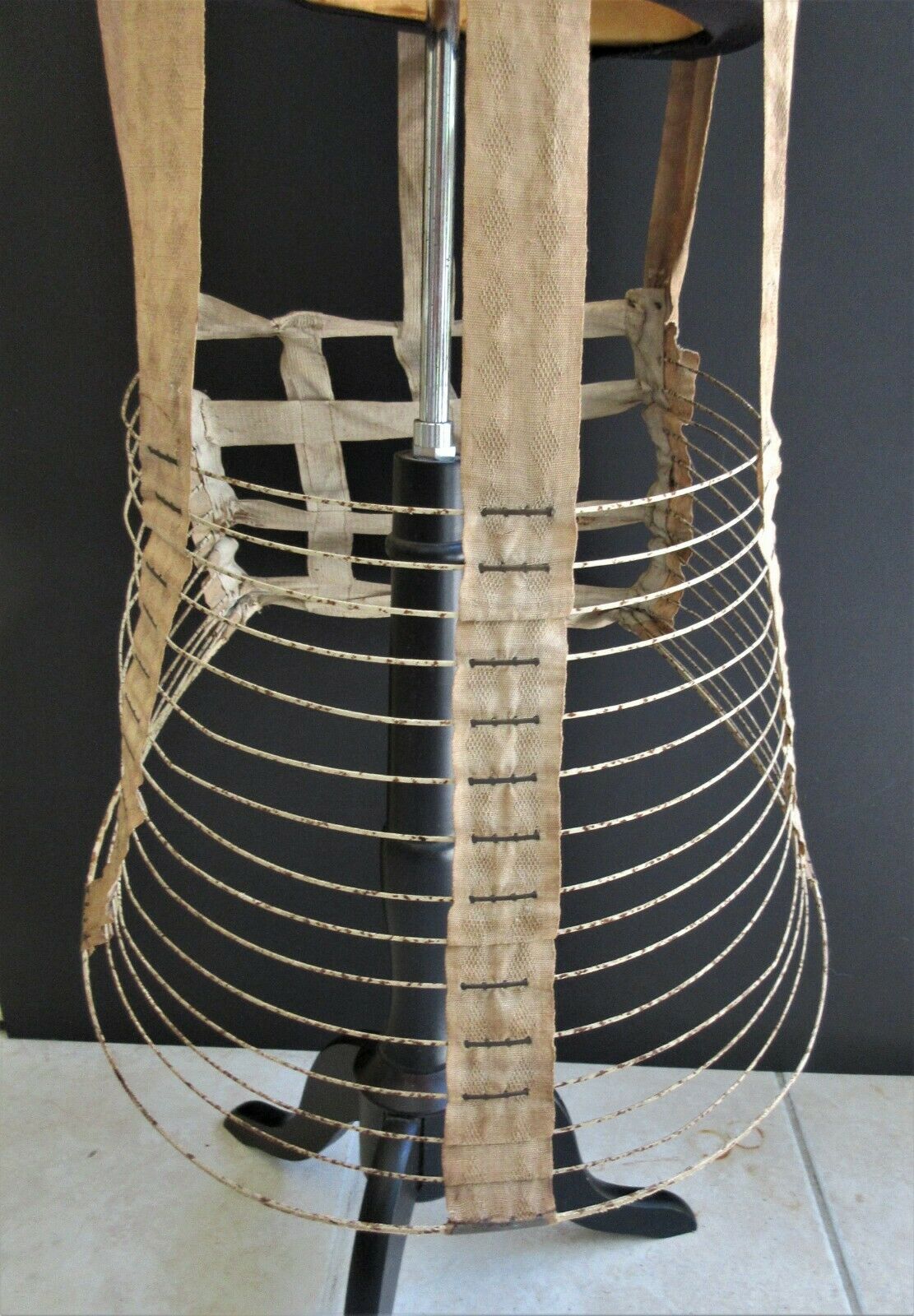 ANTIQUE VICTORIAN 1800's WIRE HOOP CAGE CRINOLINE SKIRT - Fresh Stock Dated March 2026