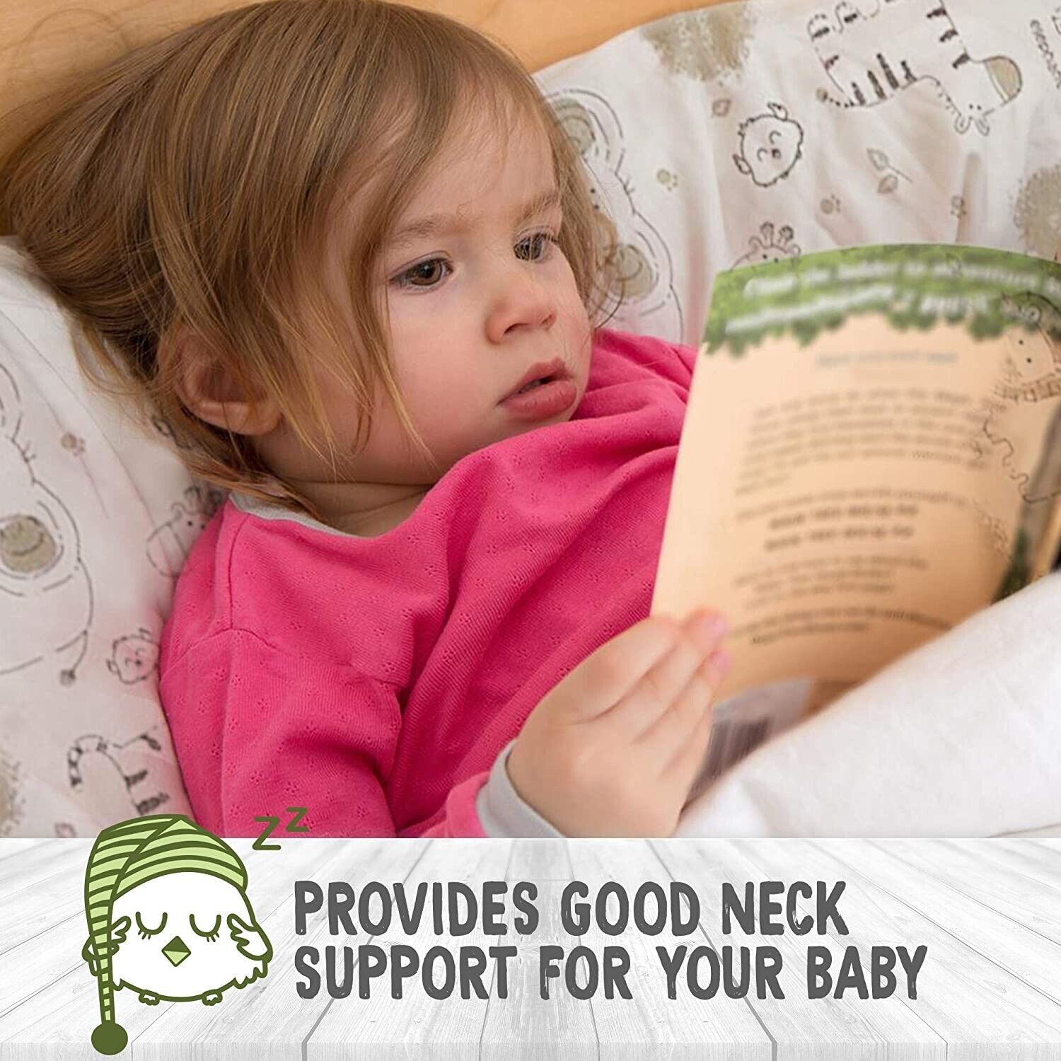 Almohada Para Bebe De Algodon Organico Super Suave Almohada Infantil Para Cama - Fresh Stock Dated February 2026