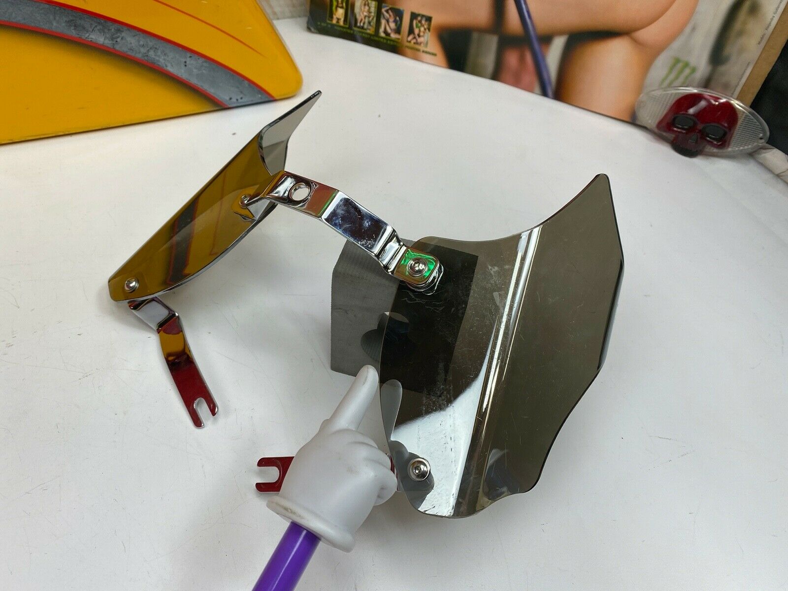 🔥00-17 Harley Kuryakyn Airmaster Smoke Heat Deflectors Softail🔥 - Fresh Stock Dated February 2026