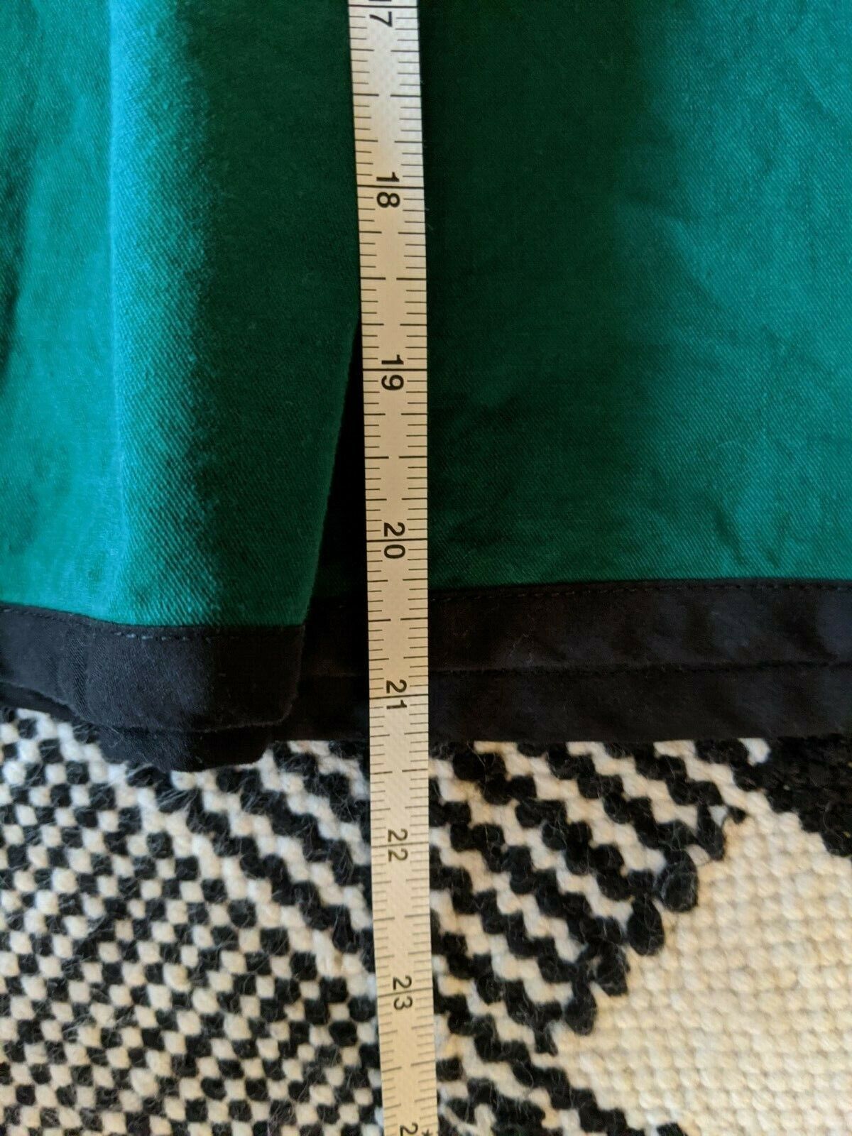 Vintage 80s ESPRIT Cotton Skirt 11/12 Midi Forest Green Flare Pleated Pockets - Fresh Stock Dated March 2026