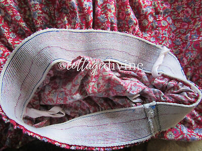 Fun Red Floral Vtg Laura Ashley Tiered Prairie Skirt, Cotton, Elastic Waist - Fresh Stock Dated February 2026