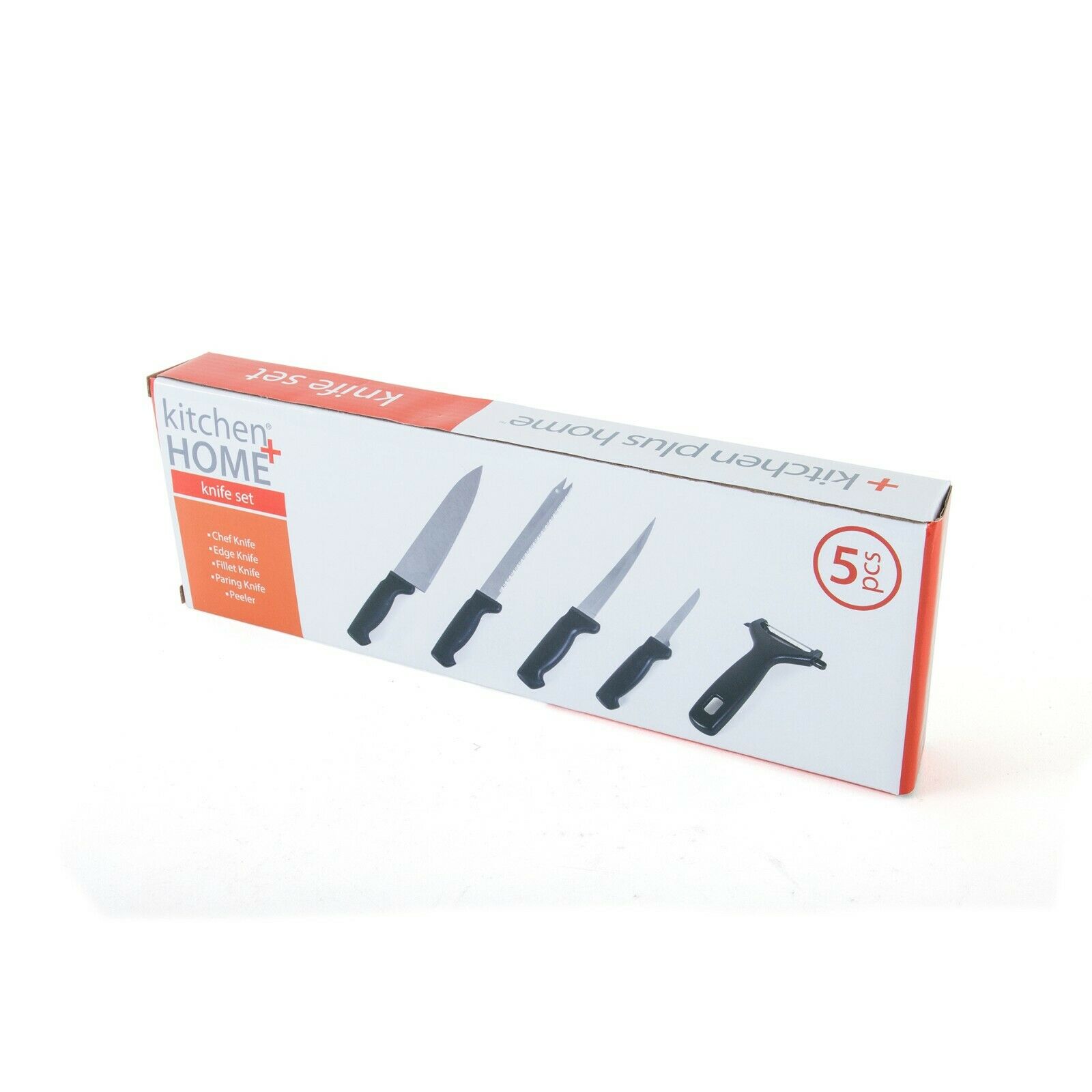 Starter Knife Set - Chef Knife, Bread Knife, Fillet Knife, Paring Knife & Peeler - Fresh Stock Dated December 2025